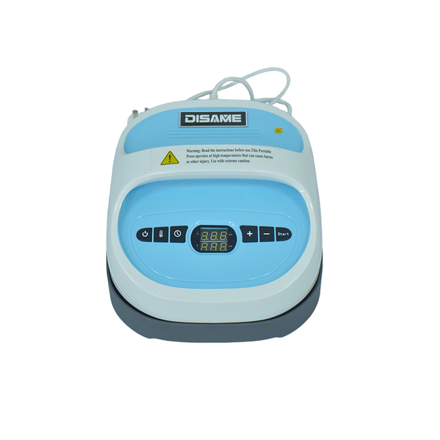 آلة ضغط حراري محمولة باليد مع قاعدة أمان لنقل الحرارة الصغيرة للقميص
