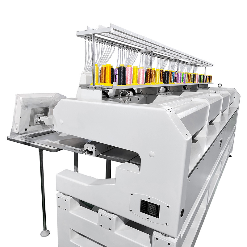 DS-J1208 آلة تطريز الملابس الجاهزة بثمانية رؤوس آلة تطريز متعددة الرؤوس لصناعة النسيج